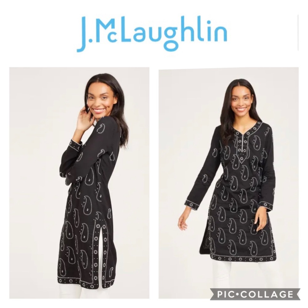 NWT J. McLaughlin Kiara Tunic Black Large